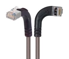 L-COM TRD695SRA12GRY-25 Ethernet Cable, Cat6, 90° RJ45 Plug to 90° RJ45 Plug, FTP (Foiled Twisted Pair), Grey, 7.6 m