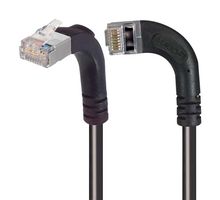 L-COM TRD695SRA13BLK-20 Ethernet Cable, Cat6, 90° RJ45 Plug to 90° RJ45 Plug, FTP (Foiled Twisted Pair), Black, 6.1 m