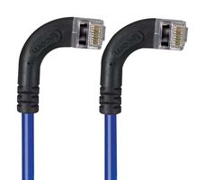 L-COM TRD695SRA14BL-2 Ethernet Cable, Cat6, 90° RJ45 Plug to 90° RJ45 Plug, FTP (Foiled Twisted Pair), Blue, 609.6 mm