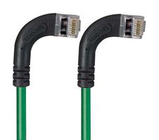 L-COM TRD695SRA14GR-3 Ethernet Cable, Cat6, 90° RJ45 Plug to 90° RJ45 Plug, FTP (Foiled Twisted Pair), Green, 914.4 mm