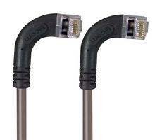 L-COM TRD695SRA14GRY-25 Ethernet Cable, Cat6, 90° RJ45 Plug to 90° RJ45 Plug, FTP (Foiled Twisted Pair), Grey, 7.6 m