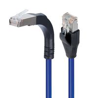 L-COM TRD695SRA15BLU-3 Ethernet Cable, Cat6, 90° RJ45 Plug to RJ45 Plug, FTP (Foiled Twisted Pair), Blue, 914.4 mm, 3 ft