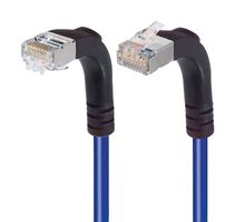 L-COM TRD695SRA4BL-1 以太网线缆, Cat6, 90° RJ45插头至90° RJ45插头, FTP (金属箔双绞线), 浅蓝, 304.8 mm, 1 ft