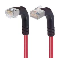 L-COM TRD695SRA4RD-25 以太网线缆, Cat6, 90° RJ45插头至90° RJ45插头, FTP (金属箔双绞线), 红色, 7.6 m, 25 ft