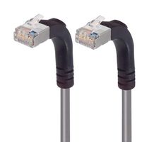 L-COM TRD695SRA5GRY-30 Ethernet Cable, Cat6, 90° RJ45 Plug to 90° RJ45 Plug, FTP (Foiled Twisted Pair), Grey, 9.1 m