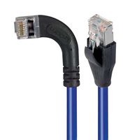 L-COM TRD695SRA6BL-3 以太网线缆, Cat6, 90° RJ45插头至RJ45插头, FTP (金属箔双绞线), 浅蓝, 914.4 mm, 3 ft