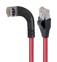 L-COM TRD695SRA6RD-3 以太网线缆, Cat6, 90° RJ45插头至RJ45插头, FTP (金属箔双绞线), 红色, 914.4 mm, 3 ft