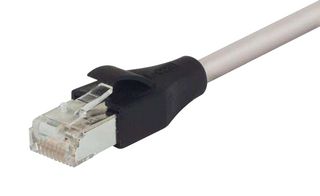 L-COM TRD695SZ-2 以太网线缆, Cat6, RJ45插头至RJ45插头, STP (屏蔽双绞线), 浅灰, 610 mm, 2 ft