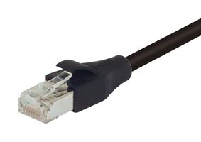 L-COM TRD695SZBLK-2 以太网线缆, Cat6, RJ45插头至RJ45插头, 黑色, 609.6 mm, 2 ft