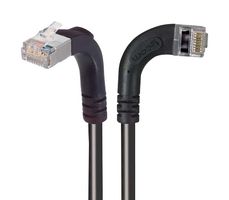 L-COM TRD695SZRA12GRY-1 Ethernet Cable, Cat6, 90° RJ45 Plug to 90° RJ45 Plug, FTP (Foiled Twisted Pair), Grey, 304.8 mm
