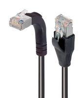 L-COM TRD695SZRA2BLK-20 以太网线缆, Cat6, 90° RJ45插头至RJ45插头, FTP (金属箔双绞线), 黑色, 6.1 m, 20 ft