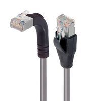 L-COM TRD695SZRA2GRY-7 以太网线缆, Cat6, 90° RJ45插头至RJ45插头, FTP (金属箔双绞线), 灰色, 2.1 m, 7 ft