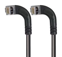 L-COM TRD695SZRA9BLK-5 Ethernet Cable, Cat6, 90° RJ45 Plug to 90° RJ45 Plug, FTP (Foiled Twisted Pair), Black, 1.5 m