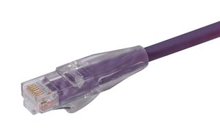L-COM TRD695VLT-14 以太网线缆, Cat6, RJ45插头至RJ45插头, UTP (非屏蔽双绞线), 紫色, 4.3 m, 14 ft