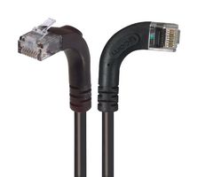 L-COM TRD695ZRA12BLK-1 Ethernet Cable, Cat6, 90° RJ45 Plug to 90° RJ45 Plug, UTP (Unshielded Twisted Pair), Black