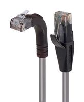 L-COM TRD695ZRA2GRY-5 Ethernet Cable, Cat6, 90° RJ45 Plug to RJ45 Plug, UTP (Unshielded Twisted Pair), Grey, 1.5 m