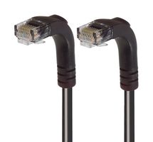 L-COM TRD695ZRA3BLK-2 Ethernet Cable, Cat6, 90° RJ45 Plug to 90° RJ45 Plug, UTP (Unshielded Twisted Pair), Black