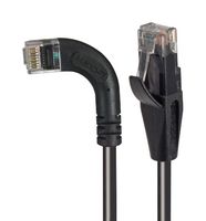 L-COM TRD695ZRA6BLK-3 Ethernet Cable, Cat6, 90° RJ45 Plug to RJ45 Plug, UTP (Unshielded Twisted Pair), Black, 914.4 mm