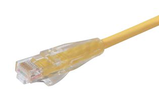 L-COM TRD815CRY-7 Ethernet Cable, Cat5e, RJ45 Plug to RJ45 Plug, UTP (Unshielded Twisted Pair), Yellow, 2.1 m, 7 ft