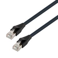 L-COM TRD815DS-SF-BLU-1M 以太网线缆, Cat5e, RJ45插头至RJ45插头, SF/UTP（带屏蔽和箔层的非屏蔽双绞线）, 浅蓝, 1 m, 3.3 ft