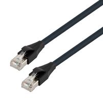 L-COM TRD815DS-SF-BLU-7.5M 以太网线缆, Cat5e, RJ45插头至RJ45插头, SF/UTP（带屏蔽和箔层的非屏蔽双绞线）, 浅蓝, 7.5 m, 24.6 ft