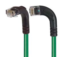 L-COM TRD815RA11GR-25 Ethernet Cable, Cat5e, 90° RJ45 Plug to 90° RJ45 Plug, UTP (Unshielded Twisted Pair), Green