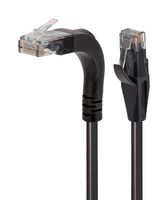 L-COM TRD815RA15BLK-3 Ethernet Cable, Cat5e, 90° RJ45 Plug to RJ45 Plug, UTP (Unshielded Twisted Pair), Black, 914.4 mm