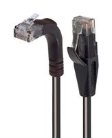 L-COM TRD815RA2BLK-10 Ethernet Cable, Cat5e, 90° RJ45 Plug to RJ45 Plug, UTP (Unshielded Twisted Pair), Black, 3.05 m