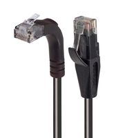 L-COM TRD815RA2BLK-30 以太网线缆, Cat5e, 90° RJ45插头至RJ45插头, UTP (非屏蔽双绞线), 黑色, 9.1 m, 30 ft