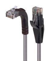 L-COM TRD815RA2GRY-15 Ethernet Cable, Cat5e, 90° RJ45 Plug to RJ45 Plug, UTP (Unshielded Twisted Pair), Grey, 4.6 m