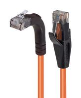 L-COM TRD815RA2OR-2 Ethernet Cable, Cat5e, 90° RJ45 Plug to RJ45 Plug, UTP (Unshielded Twisted Pair), Orange, 610 mm