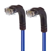 L-COM TRD815RA3BL-10 Ethernet Cable, Cat5e, 90° RJ45 Plug to 90° RJ45 Plug, UTP (Unshielded Twisted Pair), Blue