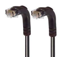 L-COM TRD815RA3BLK-10 Ethernet Cable, Cat5e, 90° RJ45 Plug to 90° RJ45 Plug, UTP (Unshielded Twisted Pair), Black