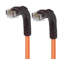 L-COM TRD815RA3OR-2 Ethernet Cable, Cat5e, 90° RJ45 Plug to 90° RJ45 Plug, UTP (Unshielded Twisted Pair), Orange