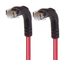 L-COM TRD815RA3RD-3 Ethernet Cable, Cat5e, 90° RJ45 Plug to 90° RJ45 Plug, UTP (Unshielded Twisted Pair), Red