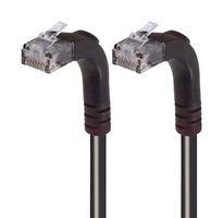 L-COM TRD815RA5BLK-1 Ethernet Cable, Cat5e, 90° RJ45 Plug to 90° RJ45 Plug, UTP (Unshielded Twisted Pair), Black