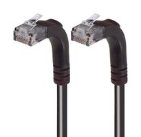 L-COM TRD815RA5BLK-25 Ethernet Cable, Cat5e, 90° RJ45 Plug to 90° RJ45 Plug, UTP (Unshielded Twisted Pair), Black