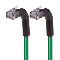L-COM TRD815RA5GR-2 Ethernet Cable, Cat5e, 90° RJ45 Plug to 90° RJ45 Plug, UTP (Unshielded Twisted Pair), Green