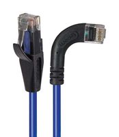 L-COM TRD815RA7BL-1 Ethernet Cable, Cat5e, 90° RJ45 Plug to RJ45 Plug, UTP (Unshielded Twisted Pair), Blue, 304.8 mm