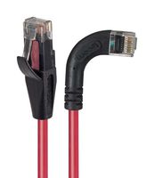 L-COM TRD815RA7RD-3 Ethernet Cable, Cat5e, 90° RJ45 Plug to RJ45 Plug, UTP (Unshielded Twisted Pair), Red, 914.4 mm