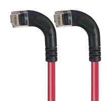 L-COM TRD815RA9RD-2 以太网线缆, Cat5e, 90° RJ45插头至90° RJ45插头, UTP (非屏蔽双绞线), 红色, 609.6 mm, 2 ft