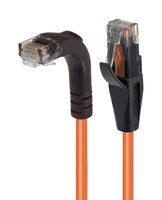 L-COM TRD815RAOR-30 以太网线缆, Cat5e, 90° RJ45插头至RJ45插头, UTP (非屏蔽双绞线), 橙色, 9.1 m, 30 ft