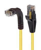 L-COM TRD815RAY-2 以太网线缆, Cat5e, 90° RJ45插头至RJ45插头, UTP (非屏蔽双绞线), 黄色, 609.6 mm, 2 ft