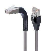 L-COM TRD815SRA15GRY-10 Ethernet Cable, Cat5e, 90° RJ45 Plug to RJ45 Plug, FTP (Foiled Twisted Pair), Grey, 3.05 m, 10 ft