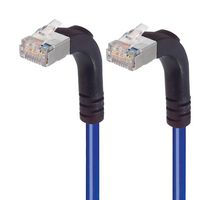 L-COM TRD815SRA5BL-15 Ethernet Cable, Cat5e, 90° RJ45 Plug to 90° RJ45 Plug, FTP (Foiled Twisted Pair), Blue, 4.6 m