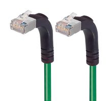 L-COM TRD815SRA5GR-2 Ethernet Cable, Cat5e, 90° RJ45 Plug to 90° RJ45 Plug, FTP (Foiled Twisted Pair), Green, 609.6 mm