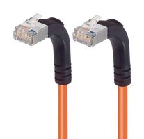 L-COM TRD815SRA5OR-15 Ethernet Cable, Cat5e, 90° RJ45 Plug to 90° RJ45 Plug, FTP (Foiled Twisted Pair), Orange, 4.6 m