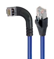 L-COM TRD815SRA6BL-10 Ethernet Cable, Cat5e, 90° RJ45 Plug to RJ45 Plug, FTP (Foiled Twisted Pair), Blue, 3.05 m, 10 ft