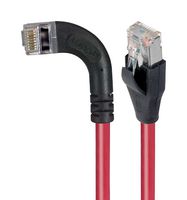 L-COM TRD815SRA6RD-3 Ethernet Cable, Cat5e, 90° RJ45 Plug to RJ45 Plug, FTP (Foiled Twisted Pair), Red, 914.4 mm, 3 ft