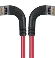 L-COM TRD815SZRA8RD-1 Ethernet Cable, Cat5e, 90° RJ45 Plug to 90° RJ45 Plug, FTP (Foiled Twisted Pair), Red, 304.8 mm